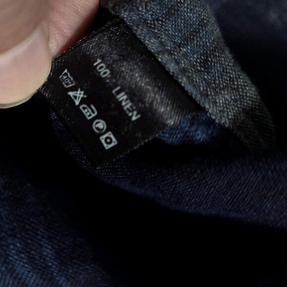 TODD SNYDER Men's Large Made in Portugal 100% Linen Plaid Button Up Shirt - Picture 11 of 11